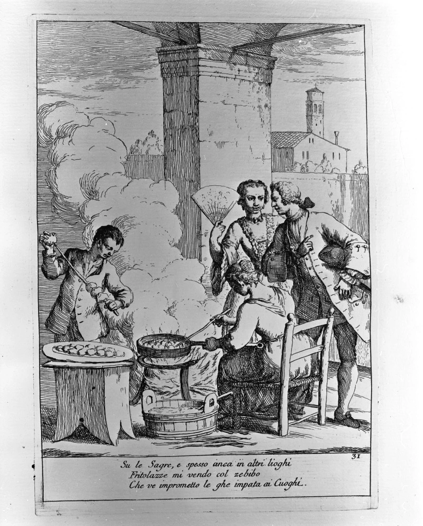 Gaetano Zompini - 165, venditrice di frittelle, Gallerie dell'Accademia, Venezia, attribuito